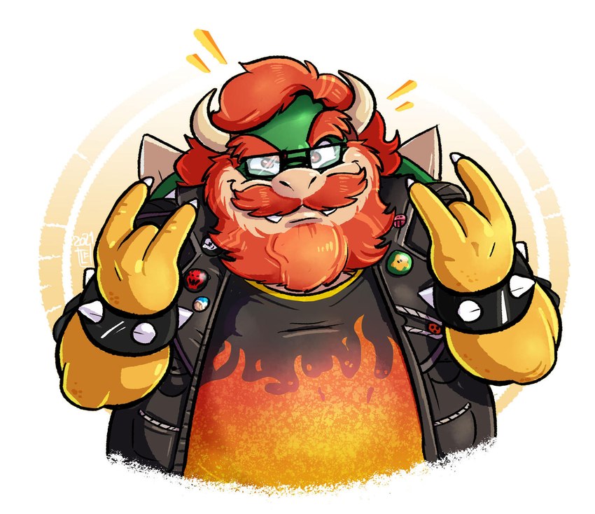 bowser and jack black (mario tennis aces and etc) created by francoisl-artblog