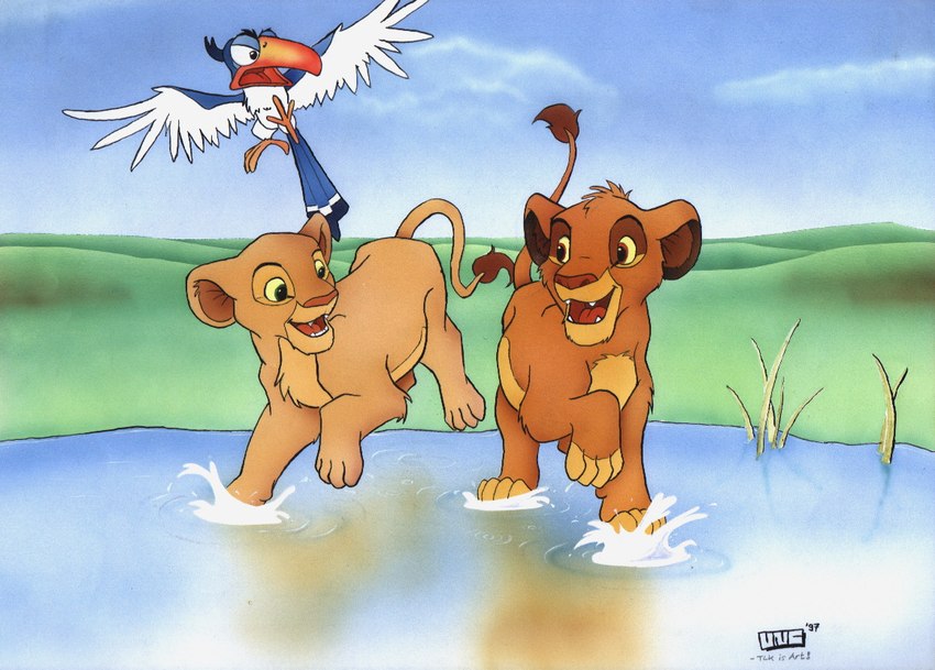 nala, simba, and zazu (the lion king and etc) created by unicorn (artist)