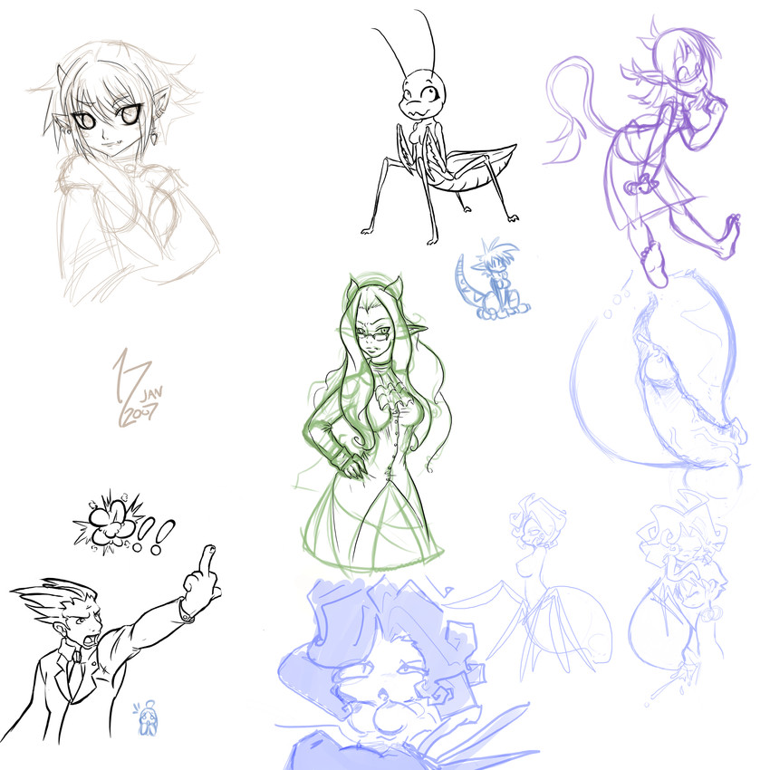 phoenix wright (ace attorney and etc) created by cautioncat, nobuyuki, and opius