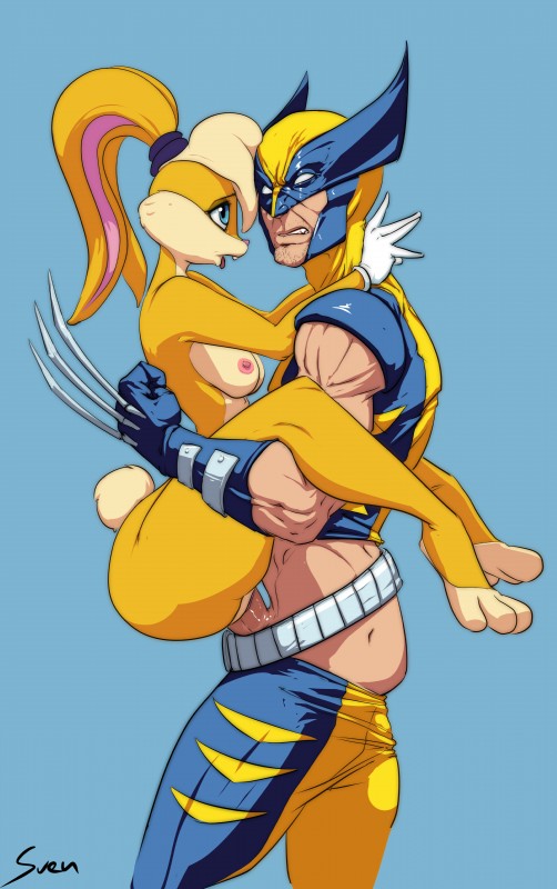 lola bunny and wolverine (warner brothers and etc) created by svenners