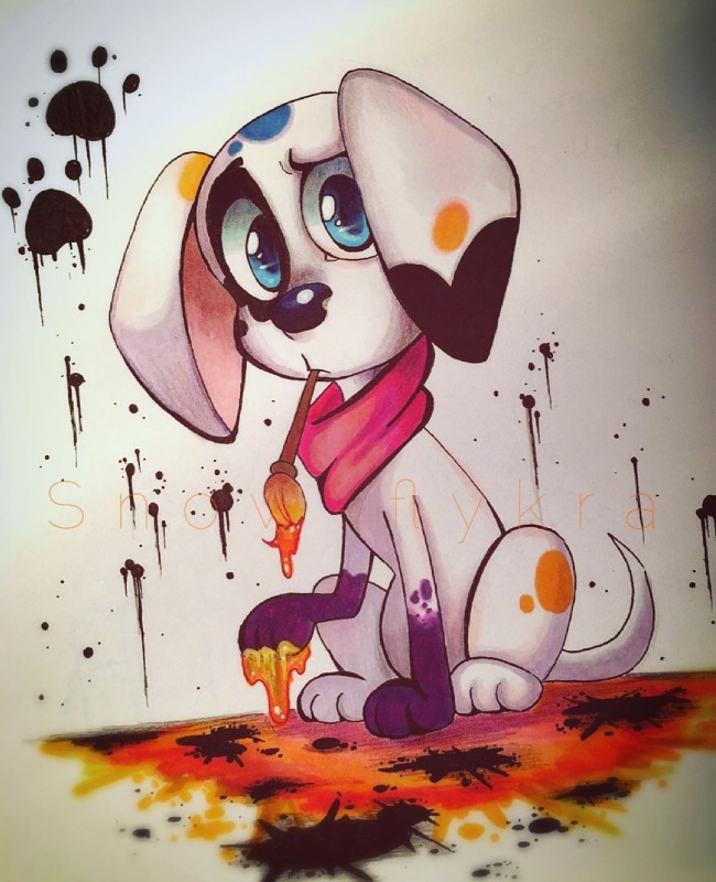 da vinci (101 dalmatian street and etc) created by snow-flykra