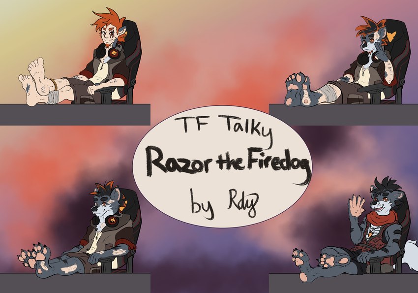 ra'zim, razor, and razor the firedog (zgf gaming) created by rdy and zgf art