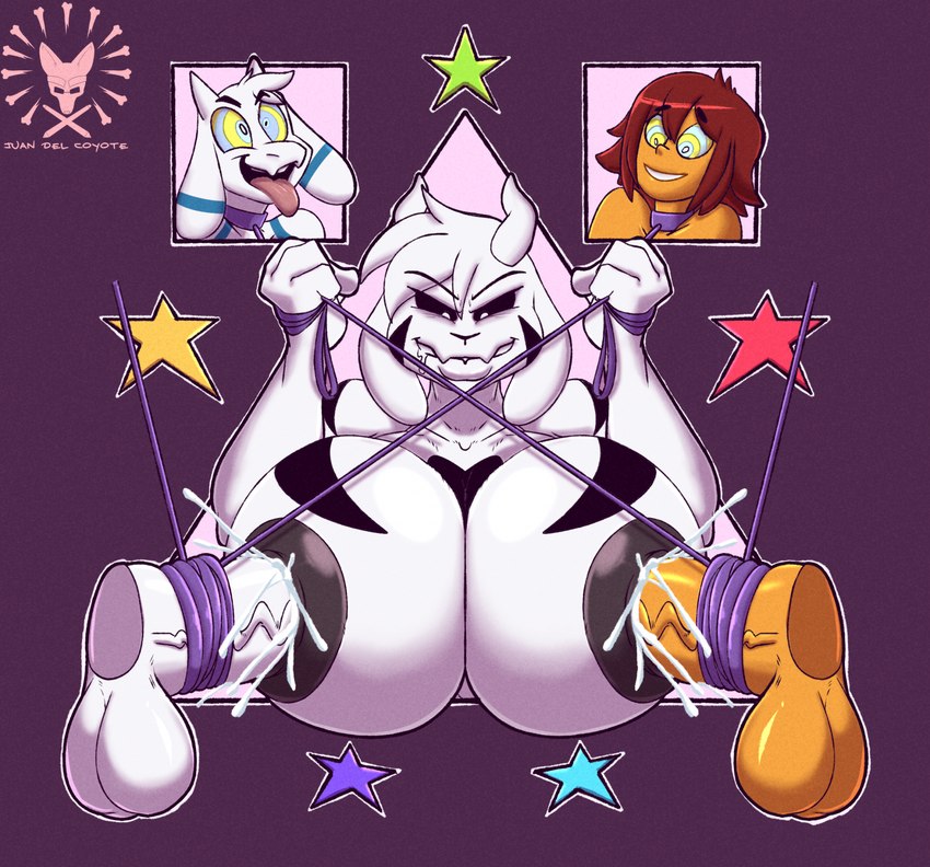 asriel dreemurr, frisk, and sam (undertale (series) and etc) created by juandelcoyote.inc