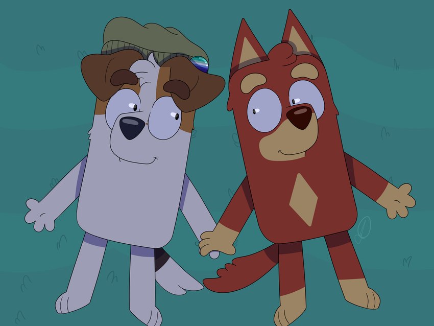 jack russell and rusty (bluey (series)) created by anders 285