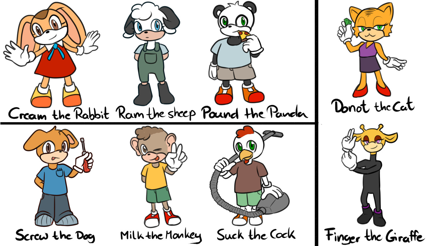 cream the rabbit and fan character (sonic the hedgehog (series) and etc) created by blackbetty