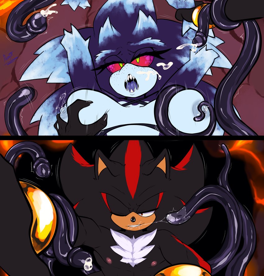 mephiles the dark and shadow the hedgehog (sonic the hedgehog (series) and etc) created by aoibeast