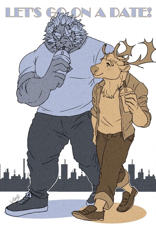 krampus and yule (tokyo afterschool summoners and etc) created by nolly (artist)