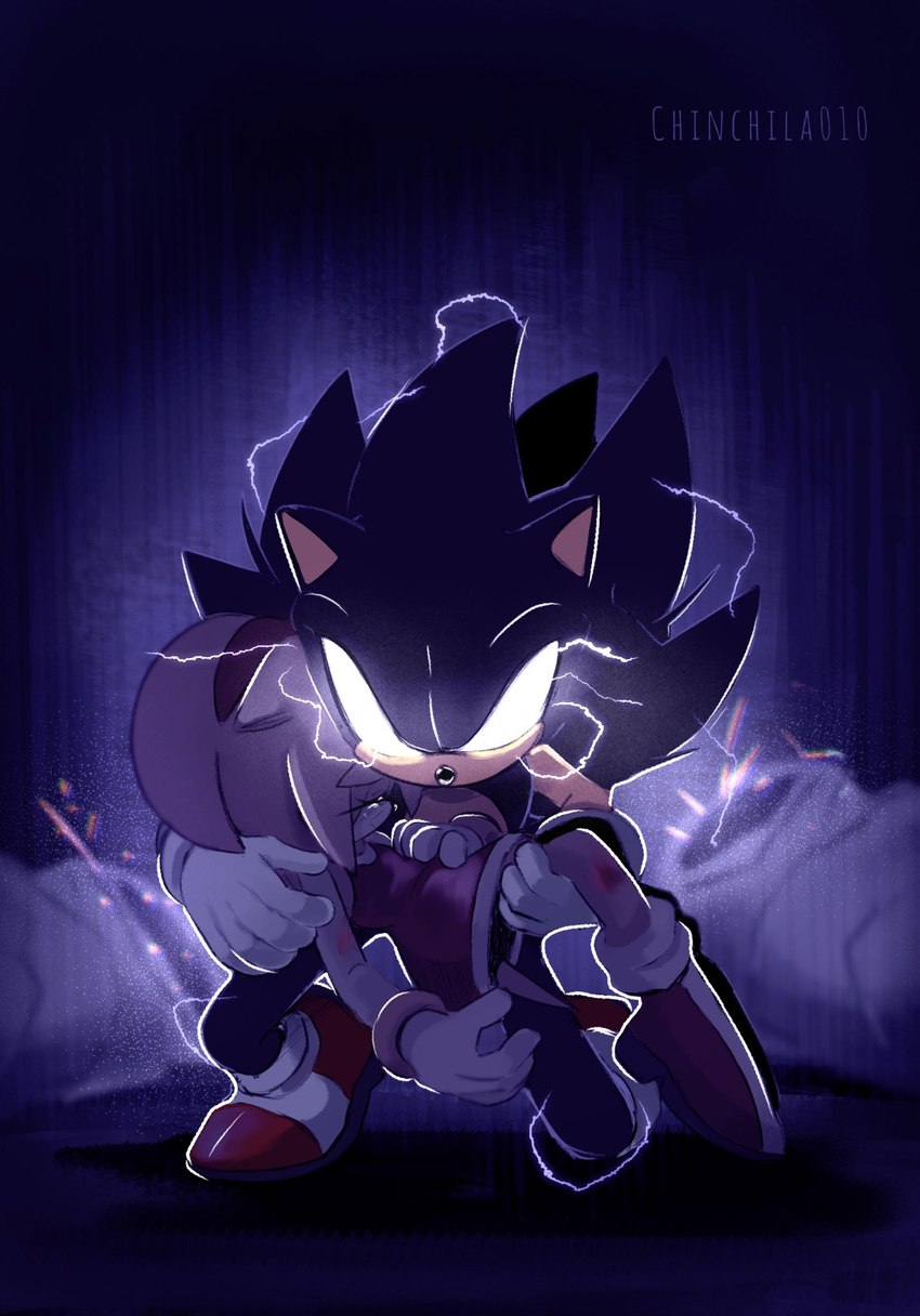 amy rose, dark sonic, and sonic the hedgehog (sonic the hedgehog (series) and etc) created by chinchilla010