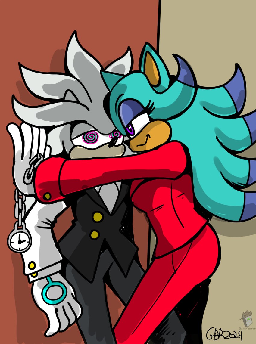 breezie the hedgehog and silver the hedgehog (sonic the hedgehog (series) and etc) created by gameboyred and mindtasker (colorist)