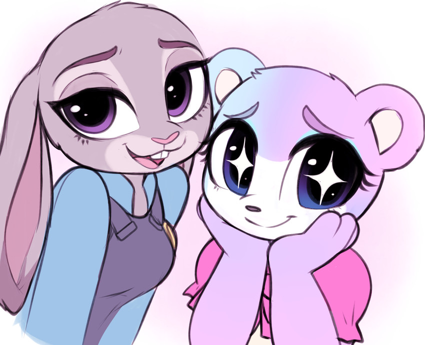 judy and judy hopps (animal crossing and etc) created by moozua