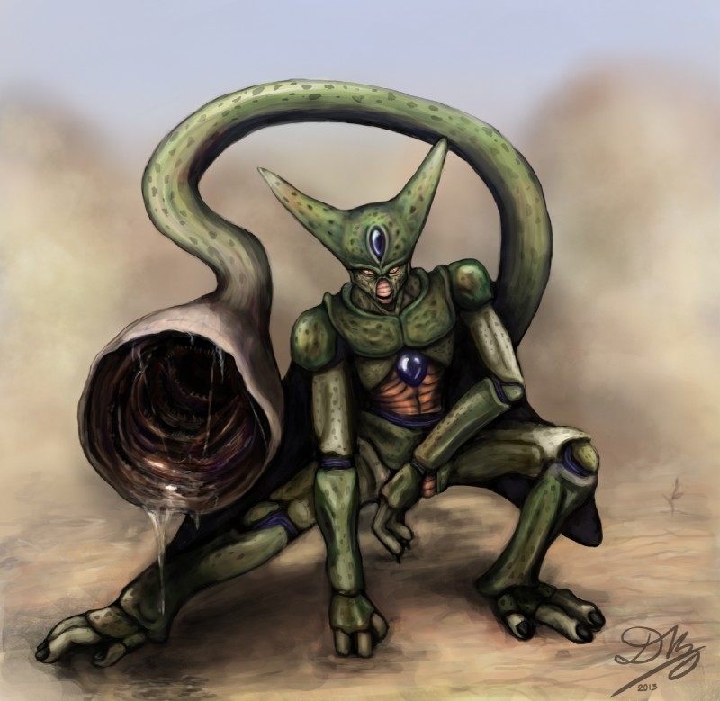 cell and imperfect cell (dragon ball z and etc) created by incarna (artist)