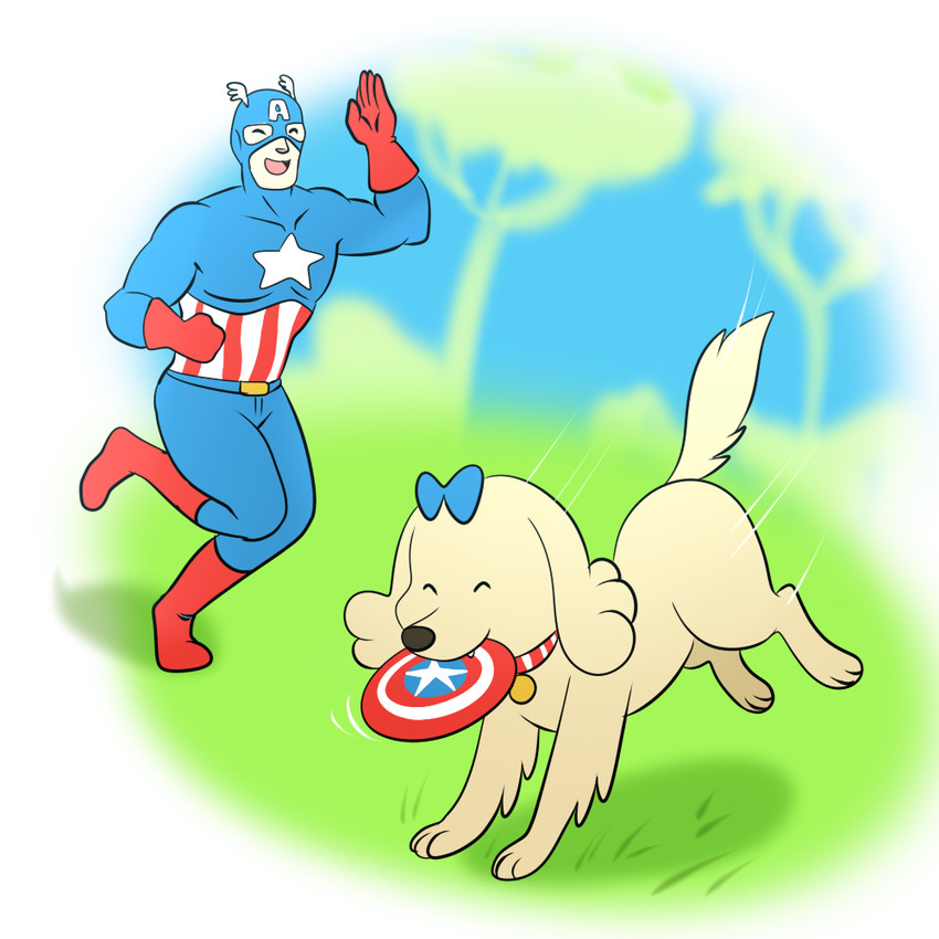 anne kennel and captain america (pups of liberty and etc) created by lonbluewolf