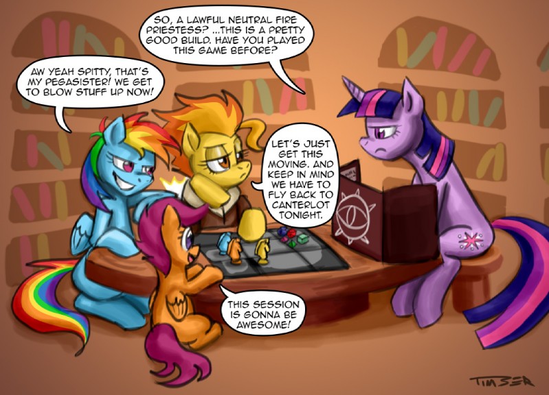 rainbow dash, scootaloo, spitfire, twilight sparkle, and wonderbolts (dungeons and dragons and etc) created by pluckyninja