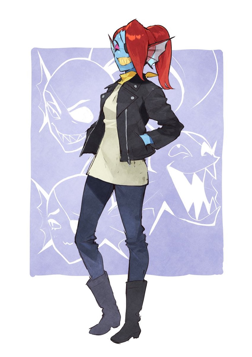 undyne (undertale (series)) created by hizano kinniku