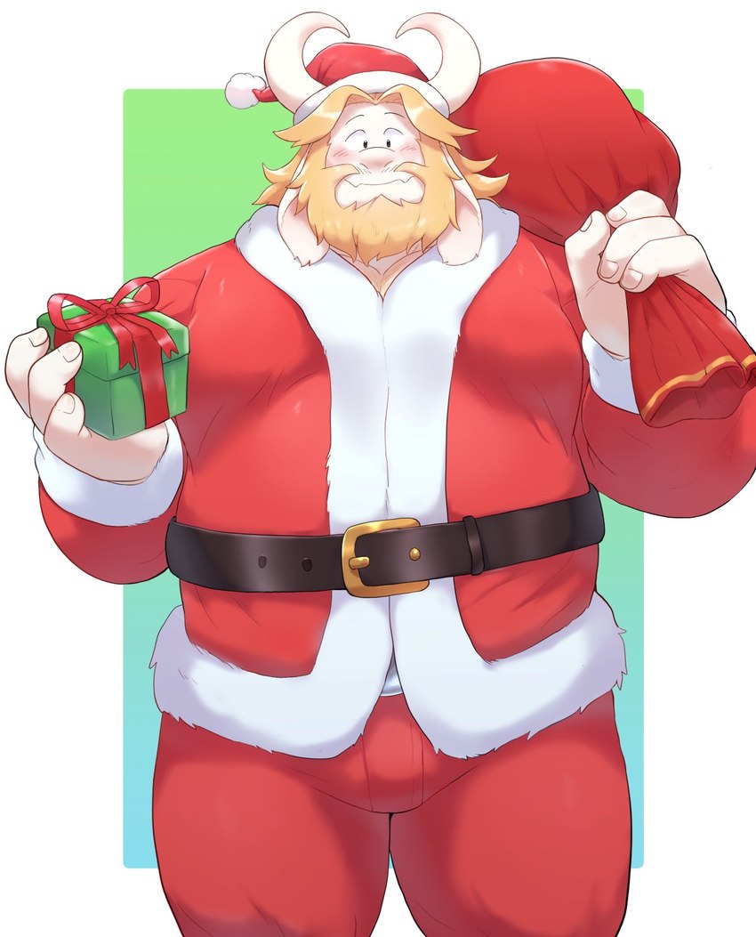 asgore dreemurr and santa claus (undertale (series) and etc) created by o-ro