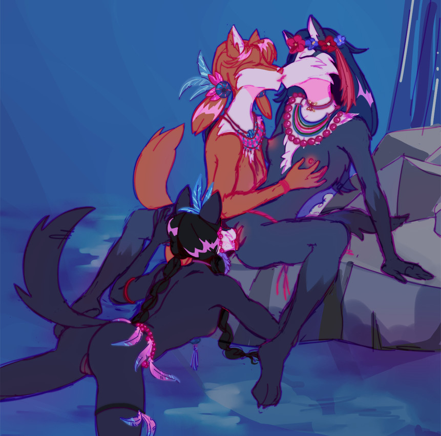 bianca, leah, and sarabi (sheep and wolves and etc) created by fagstain (artist)