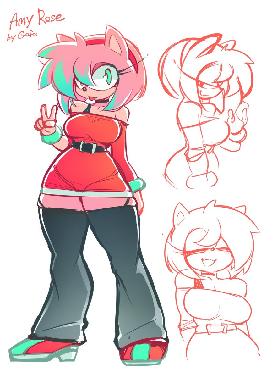 amy rose (sonic the hedgehog (series) and etc) created by gofa