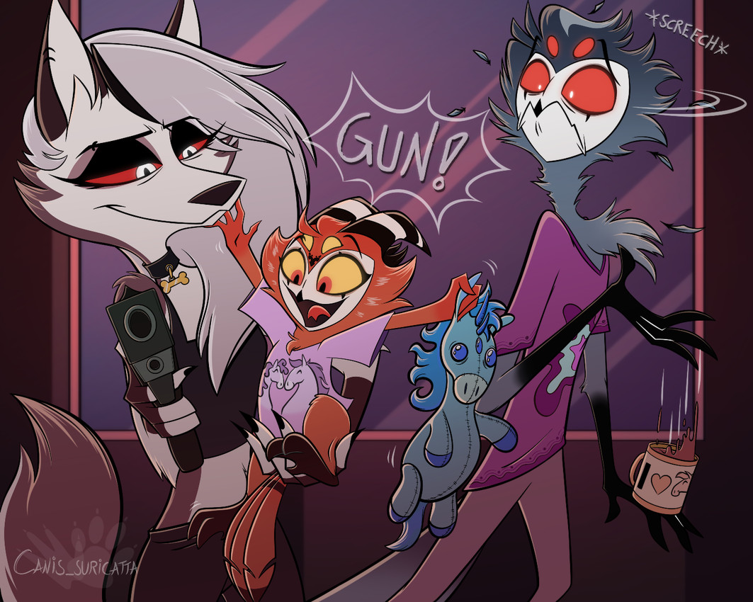 fan character, loona, phoenix, and stolas (helluva boss and etc) created by atimon
