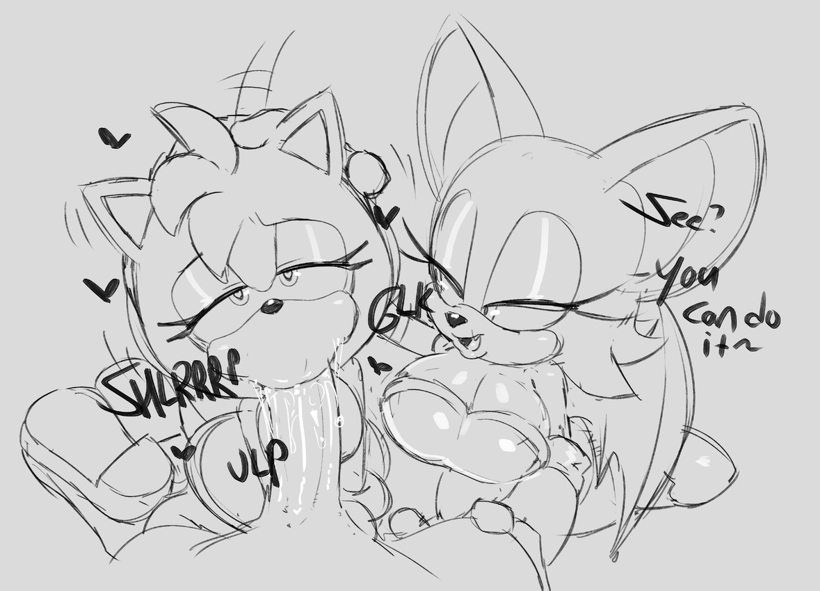 amy rose and rouge the bat (sonic the hedgehog (series) and etc) created by guillion