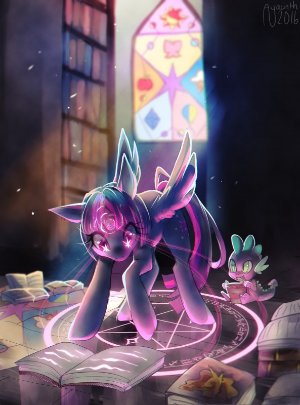 spike and twilight sparkle (friendship is magic and etc) created by spacecolonie