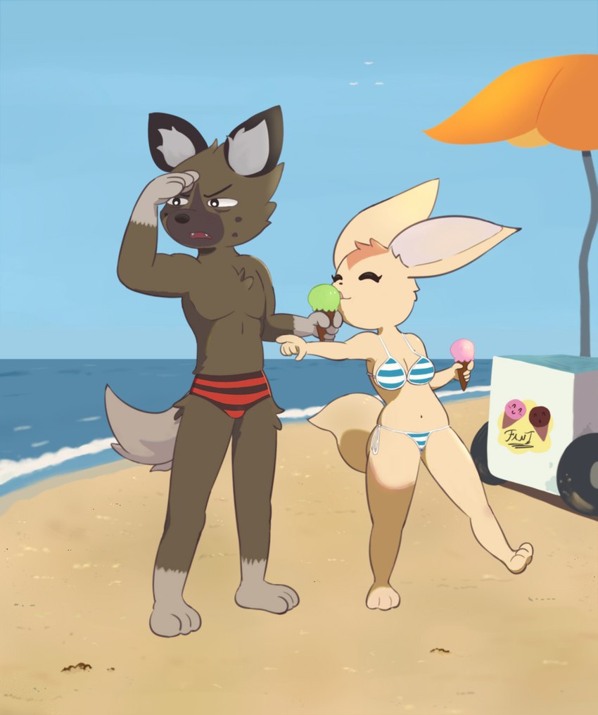 fenneko and haida (aggretsuko and etc) created by fantharubi