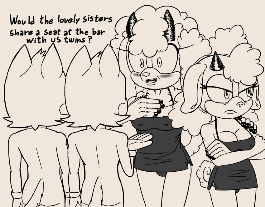 lanolin's mother, lanolin the sheep, and tails' bullies (sonic the hedgehog (comics) and etc) created by roads (artist)