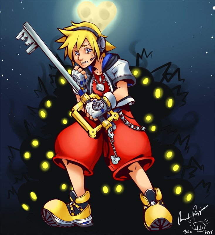 felix kjellberg and sora (kingdom hearts and etc) created by blizzieart