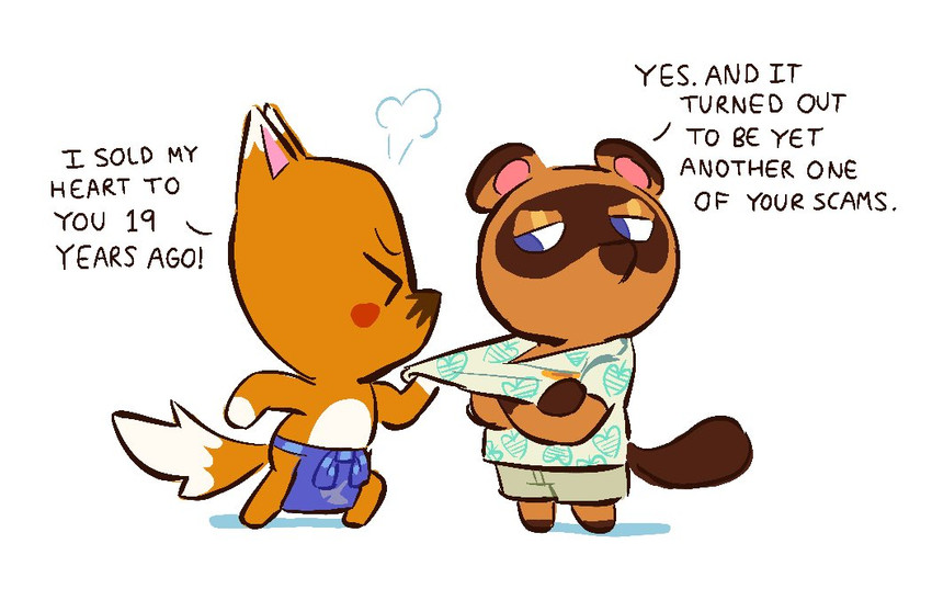 crazy redd, ex, and tom nook (animal crossing and etc) created by mikecatsu