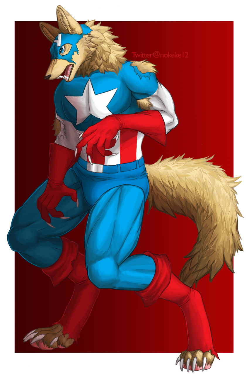 captain america (marvel) created by zintai24
