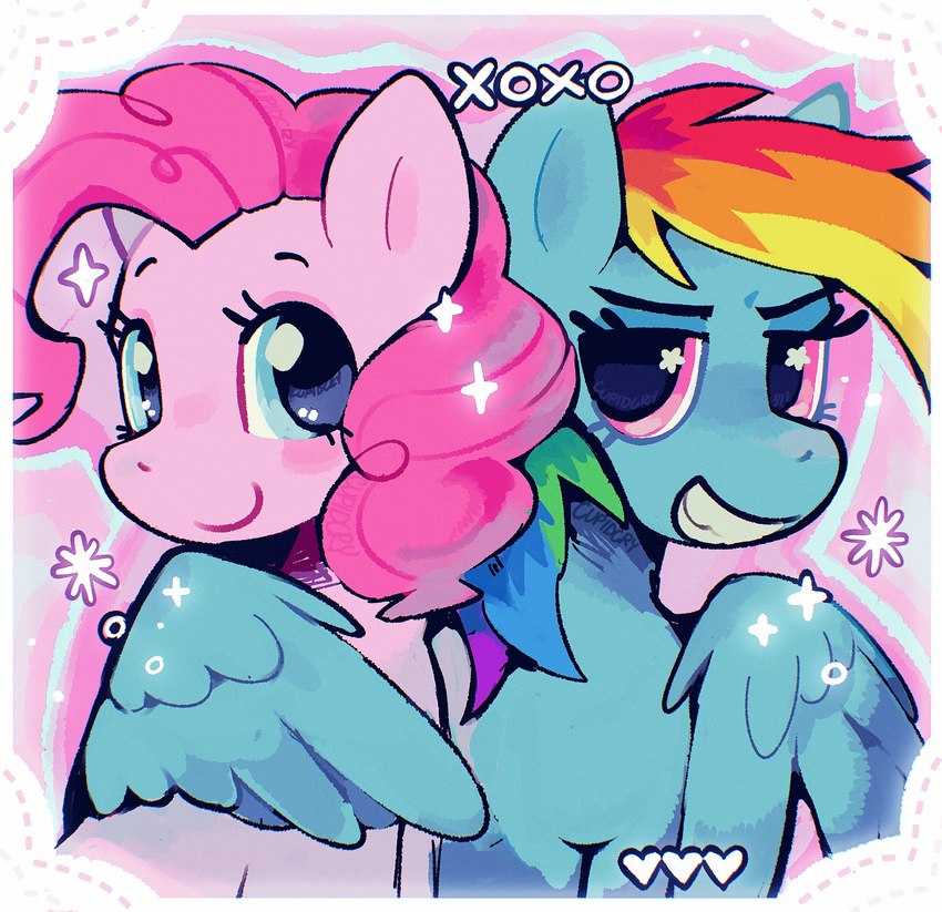 pinkie pie and rainbow dash (friendship is magic and etc) created by cupidcry