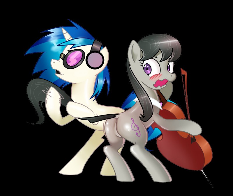 octavia and vinyl scratch (friendship is magic and etc) created by gashiboka