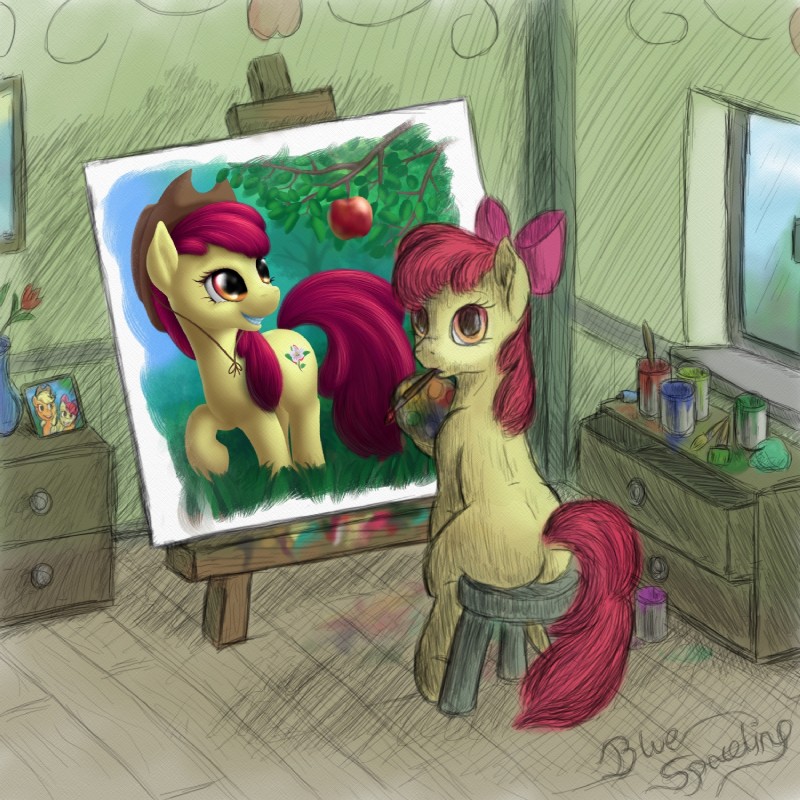 apple bloom (friendship is magic and etc) created by bluespaceling