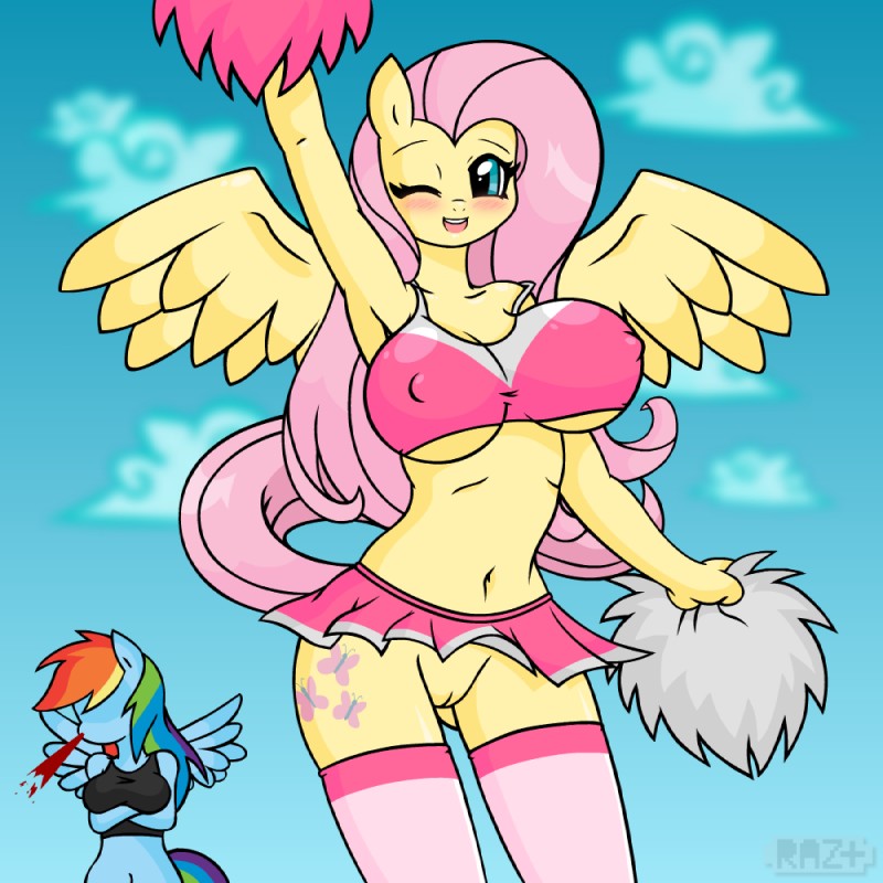 fluttershy and rainbow dash (friendship is magic and etc) created by razplus