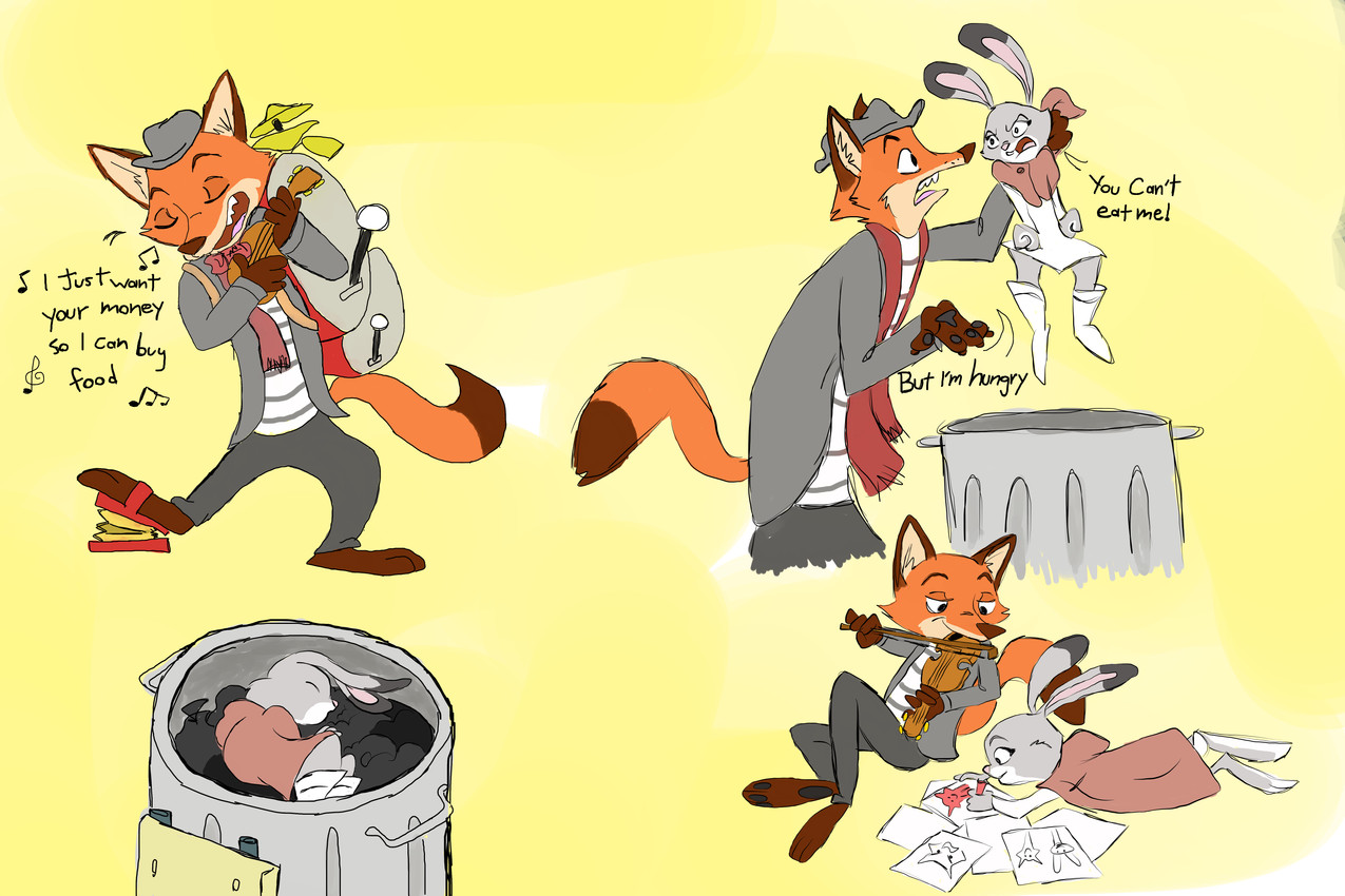 celestine, ernest, judy hopps, and nick wilde (ernest and celestine and etc) created by quirky-middle-child