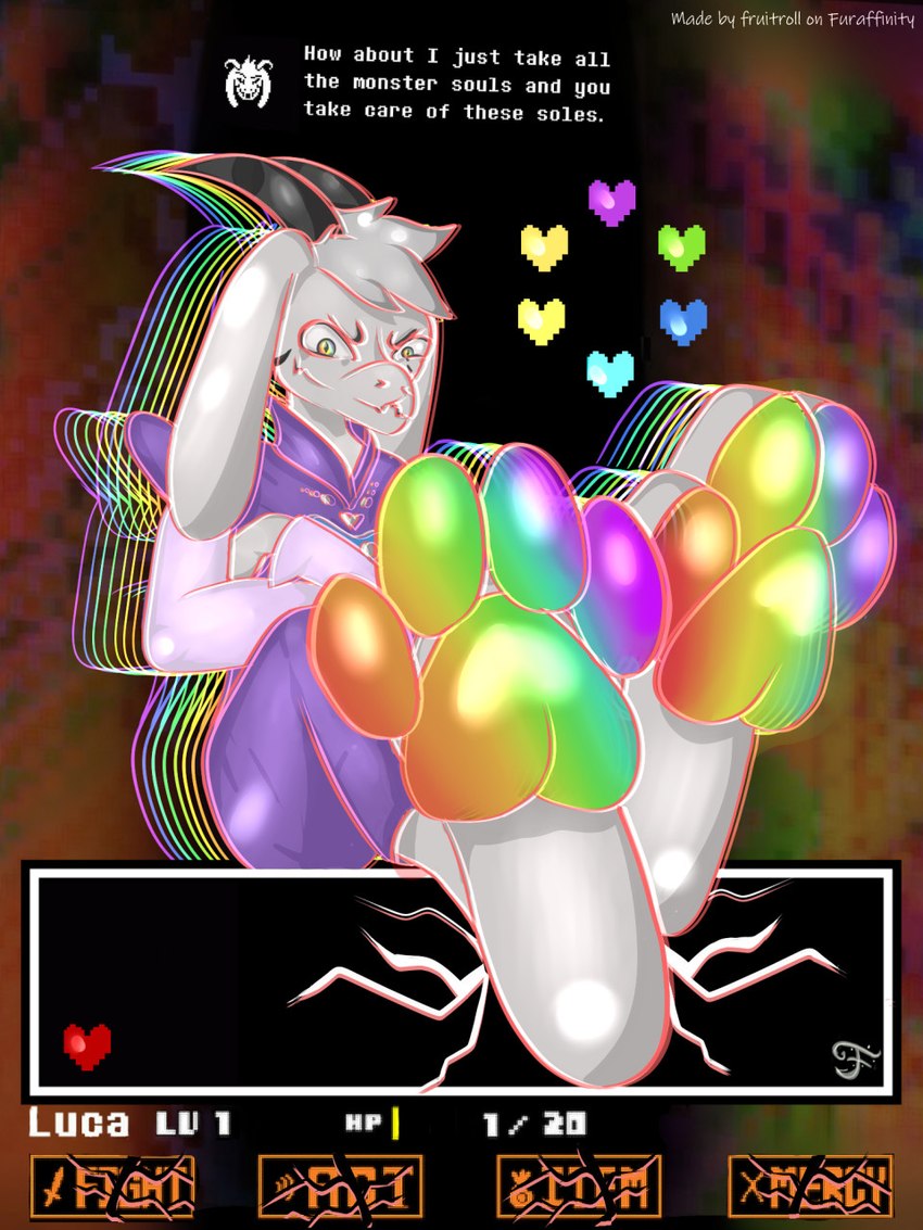 asriel dreemurr and asriel dreemurr (undertale (series) and etc) created by fruitroll