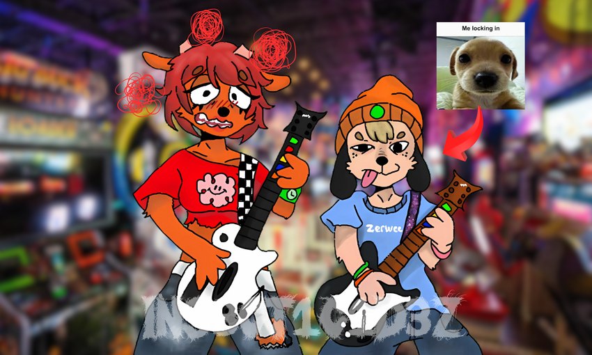 lammy lamb and parappa (sony interactive entertainment and etc) created by ins3ct1c1d3z (artist)