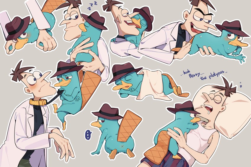 dr. heinz doofenshmirtz and perry the platypus (phineas and ferb and etc) created by ama69