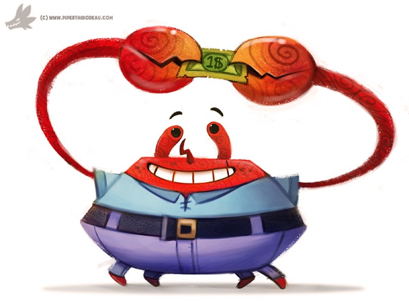 mr. krabs (spongebob squarepants and etc) created by piper thibodeau