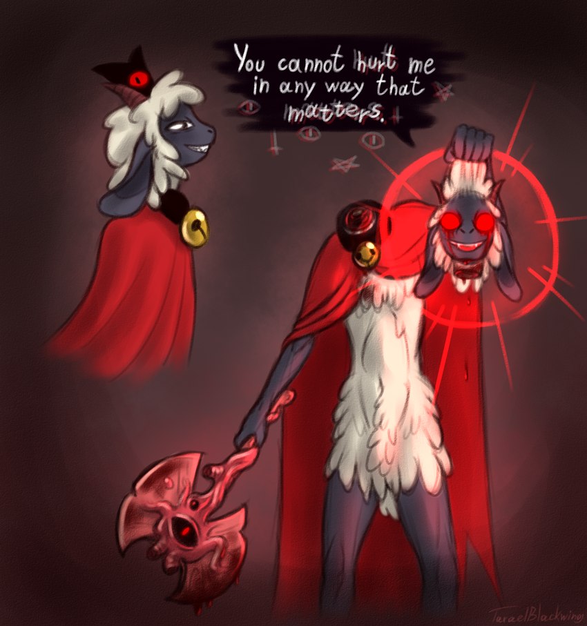 lamb and red crown (massive monster (studio) and etc) created by taraelblackwing