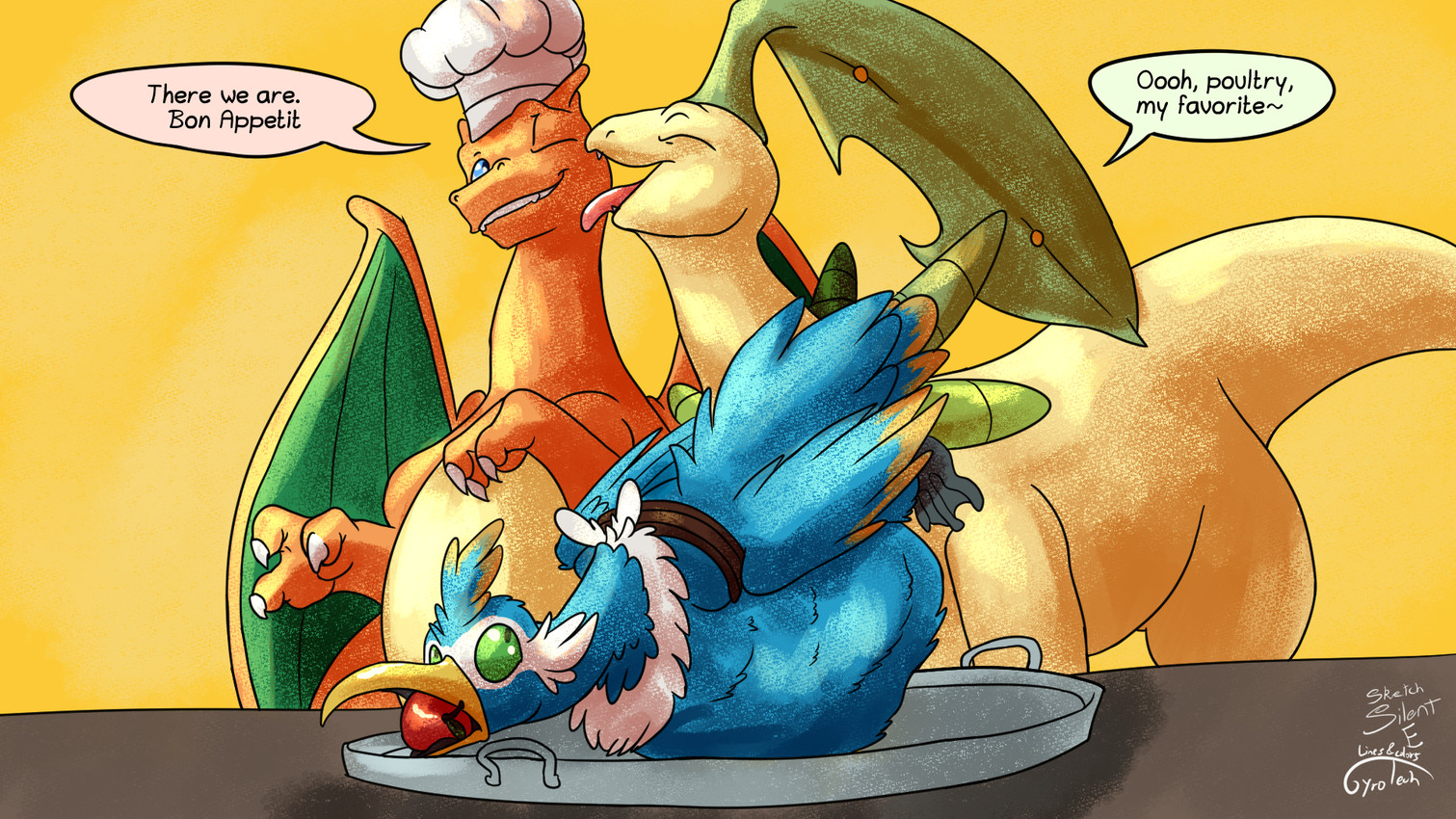 falvev, fan character, and thunk (nintendo and etc) created by gyrotech and silent e