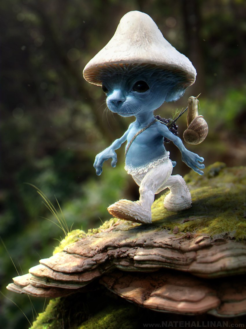 smurf cat (blue smurf cat and etc) created by nate hallinan