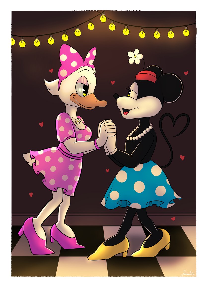 daisy duck and minnie mouse (mr. duck steps out and etc) created by lunula (artist)