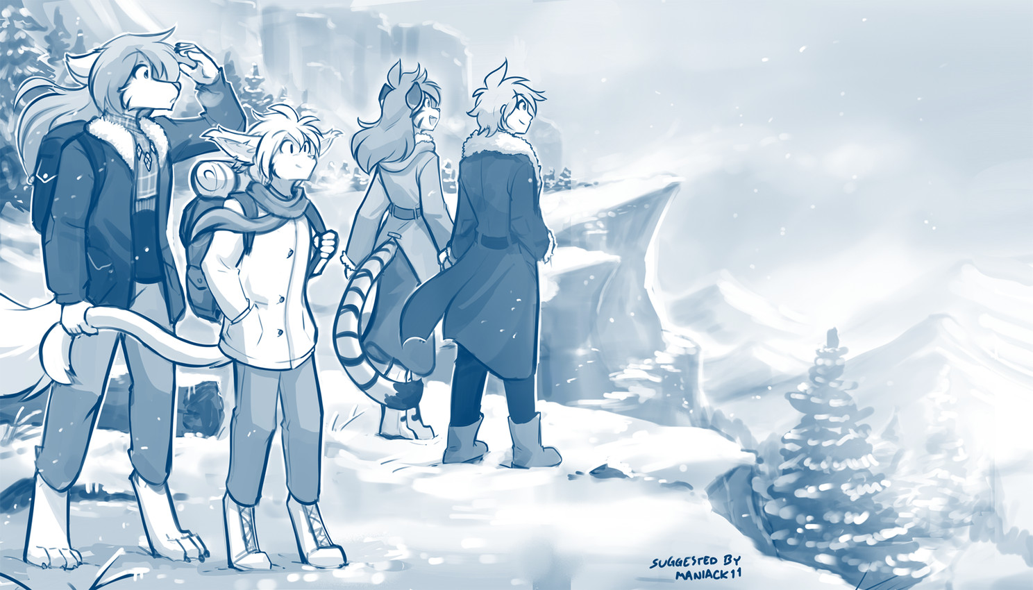 flora, keith keiser, natani, and trace legacy (twokinds) created by tom fischbach
