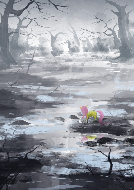 angel and fluttershy (friendship is magic and etc) created by cmaggot