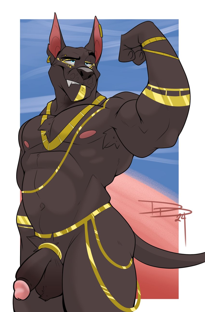 anubis (middle eastern mythology and etc) created by dragondrawer