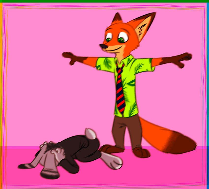 jack savage and nick wilde (zootopia and etc) created by theblueberrycarrots