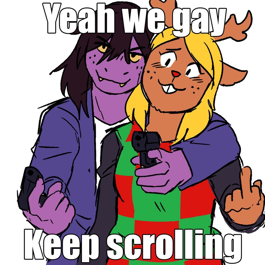 noelle holiday and susie (yeah we gay keep scrolling and etc) created by frogbians