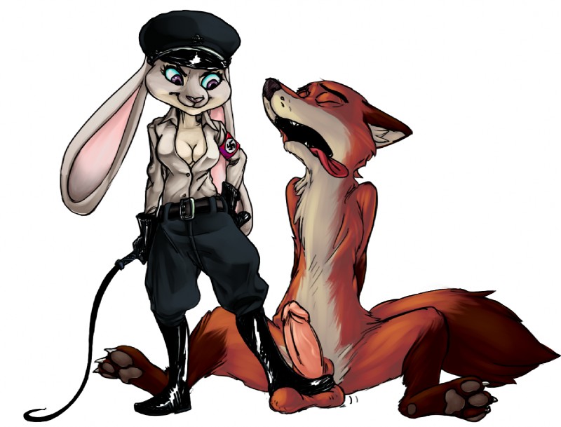 judy hopps and nick wilde (zootopia and etc) created by unknown artist