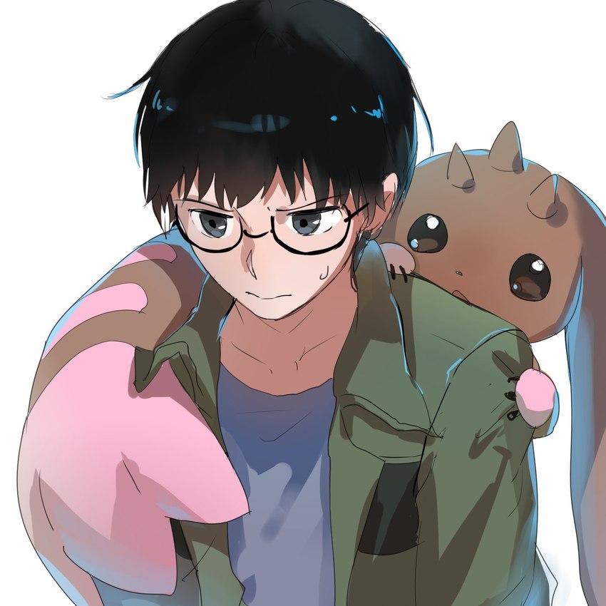 lopmon and shuuji kayama (digimon survive and etc) created by kcyan12