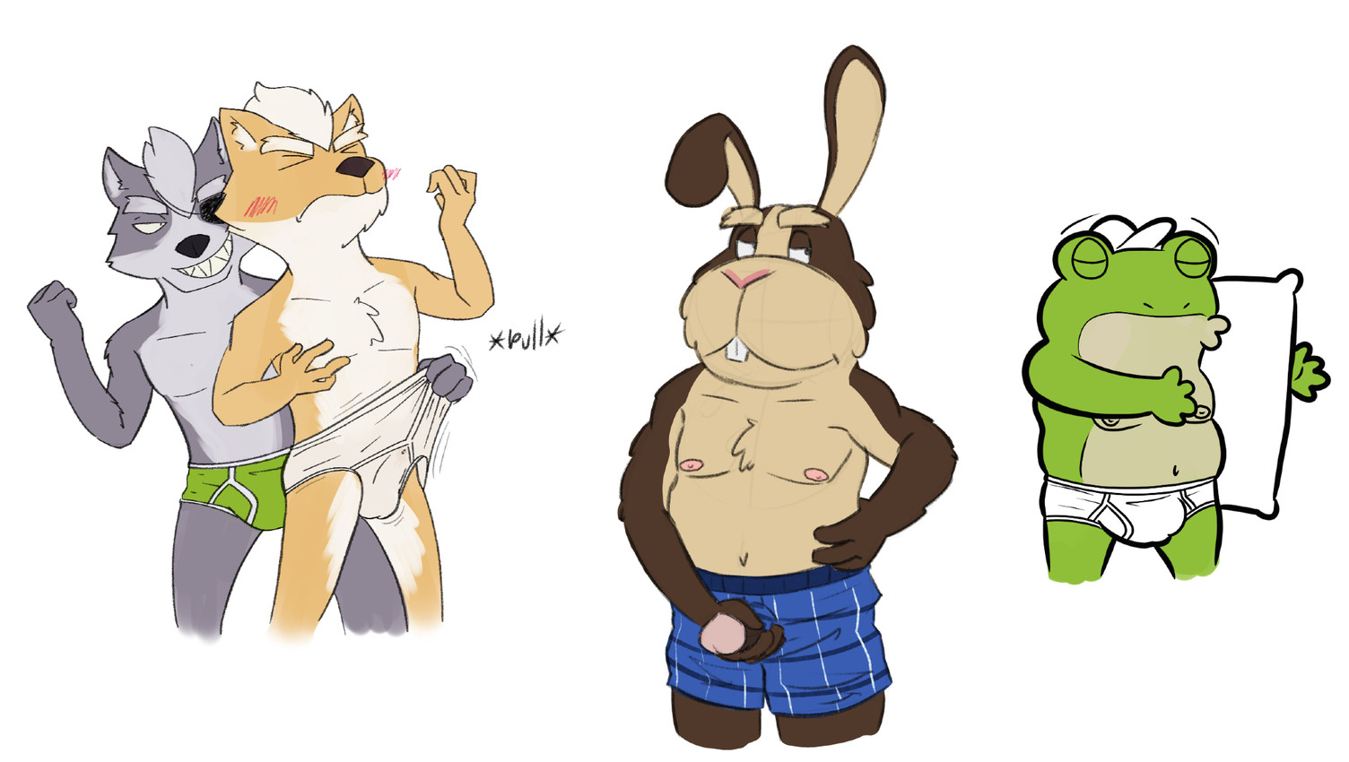 fox mccloud, peppy hare, slippy toad, and wolf o'donnell (nintendo and etc) created by ursanity